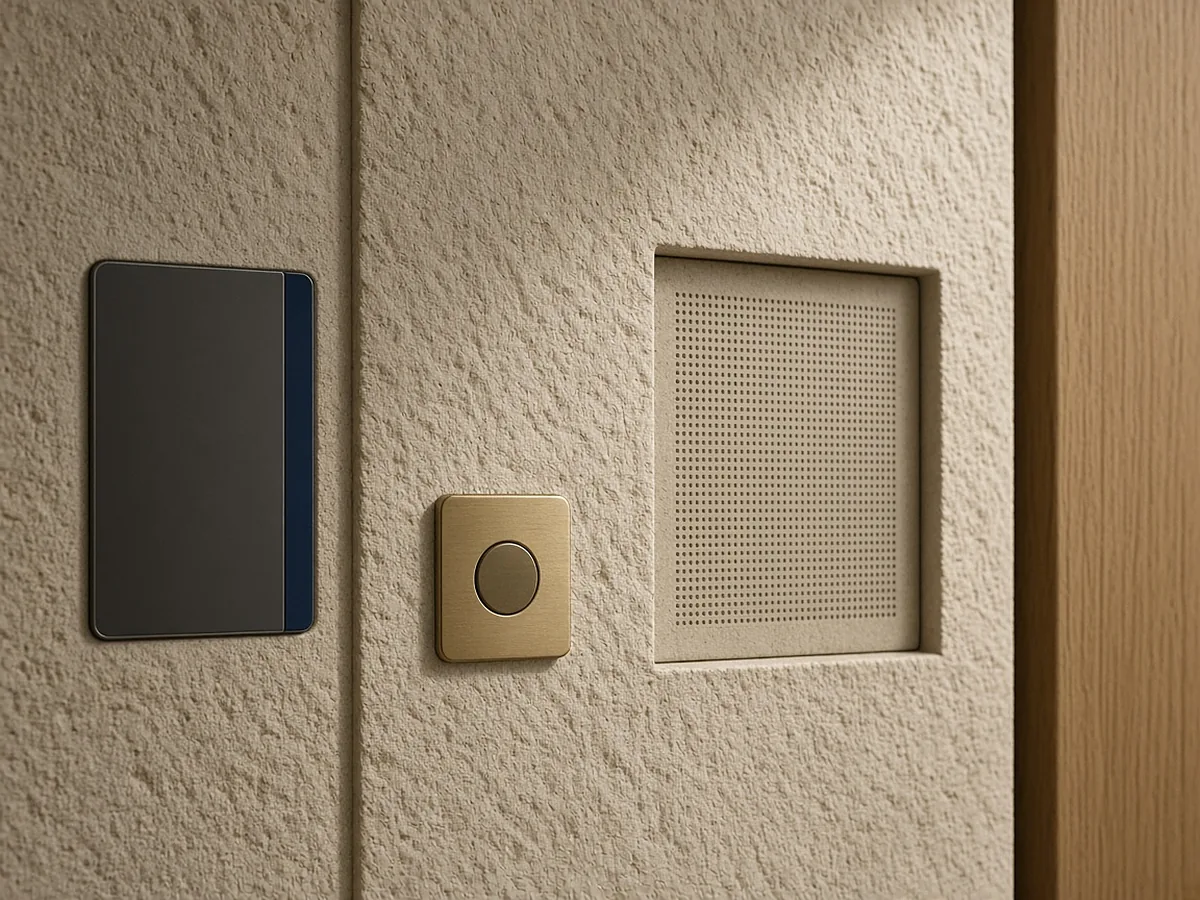 Seamless integration of smart home devices in a living space (AI illustration)